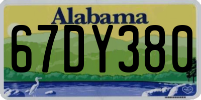 AL license plate 67DY380