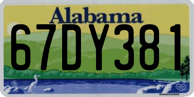 AL license plate 67DY381