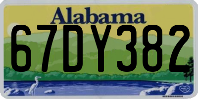 AL license plate 67DY382