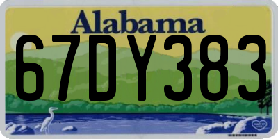 AL license plate 67DY383