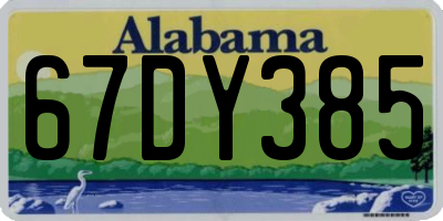 AL license plate 67DY385