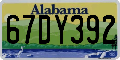 AL license plate 67DY392