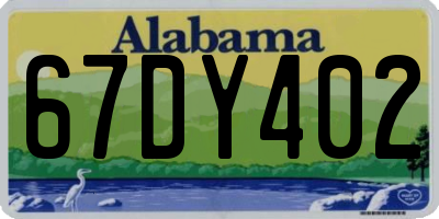 AL license plate 67DY402