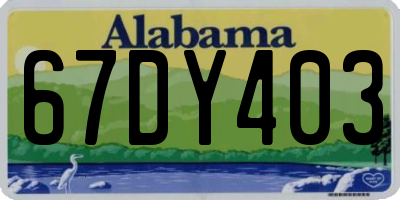 AL license plate 67DY403