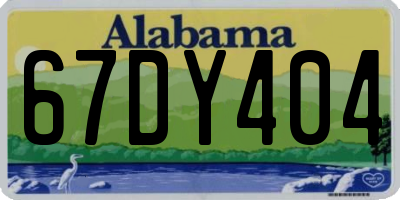 AL license plate 67DY404