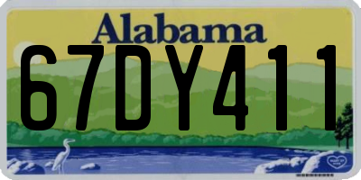 AL license plate 67DY411