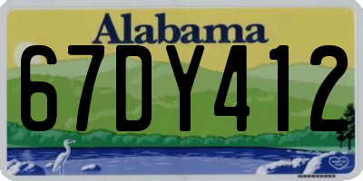 AL license plate 67DY412