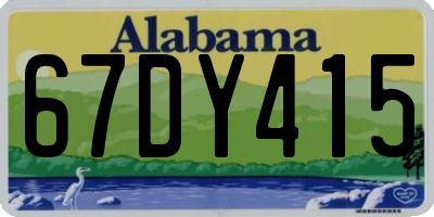 AL license plate 67DY415