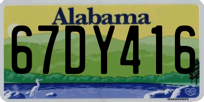 AL license plate 67DY416