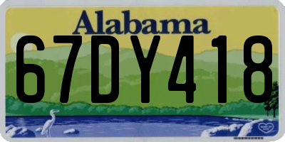 AL license plate 67DY418