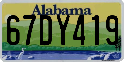 AL license plate 67DY419