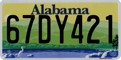 AL license plate 67DY421