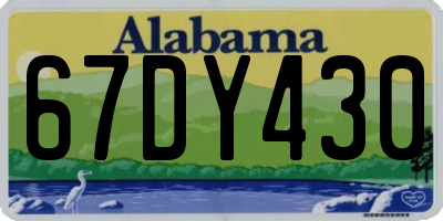 AL license plate 67DY430