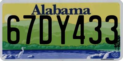 AL license plate 67DY433