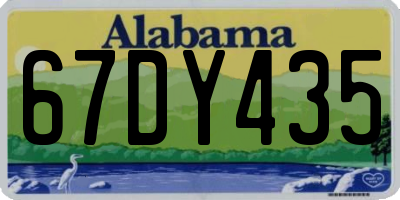 AL license plate 67DY435