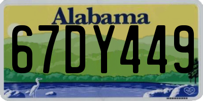 AL license plate 67DY449