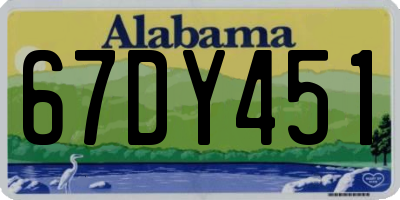 AL license plate 67DY451