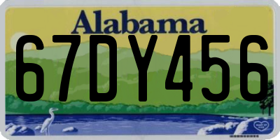 AL license plate 67DY456