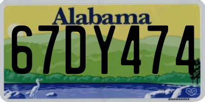 AL license plate 67DY474