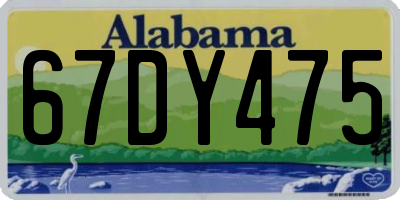 AL license plate 67DY475