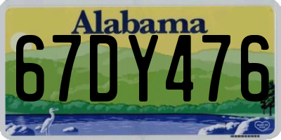 AL license plate 67DY476