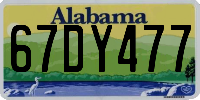 AL license plate 67DY477