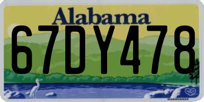 AL license plate 67DY478