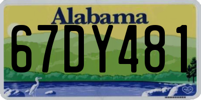 AL license plate 67DY481