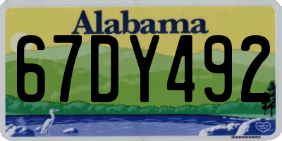 AL license plate 67DY492