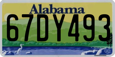 AL license plate 67DY493