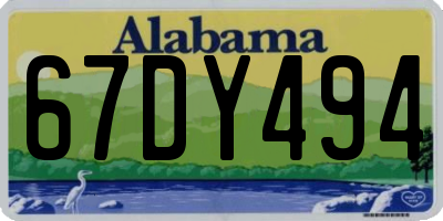 AL license plate 67DY494