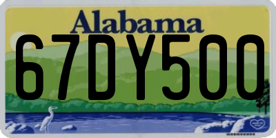 AL license plate 67DY500