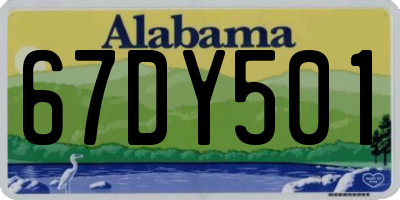 AL license plate 67DY501