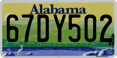 AL license plate 67DY502