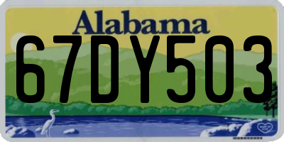 AL license plate 67DY503