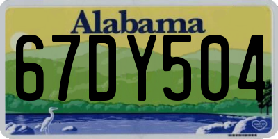 AL license plate 67DY504