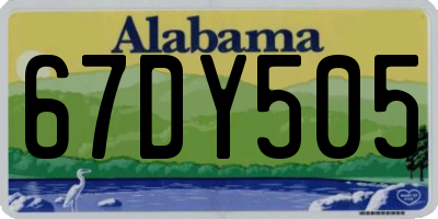 AL license plate 67DY505