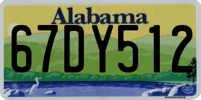 AL license plate 67DY512