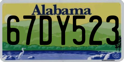 AL license plate 67DY523