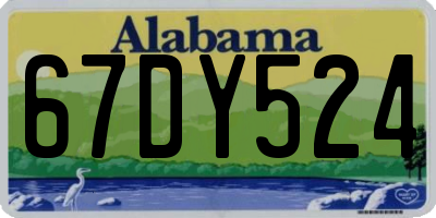 AL license plate 67DY524