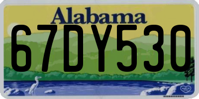 AL license plate 67DY530