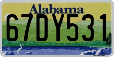 AL license plate 67DY531