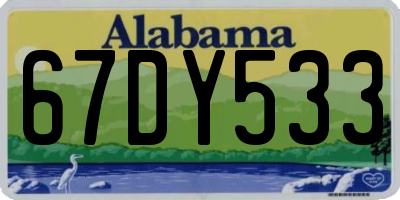 AL license plate 67DY533