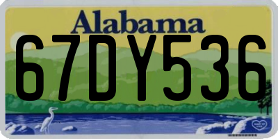 AL license plate 67DY536