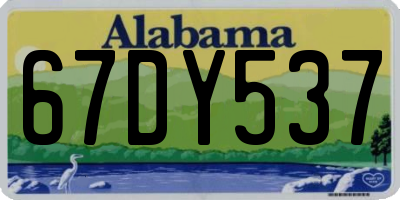 AL license plate 67DY537