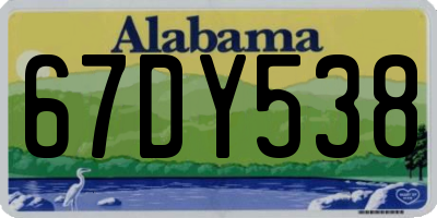 AL license plate 67DY538