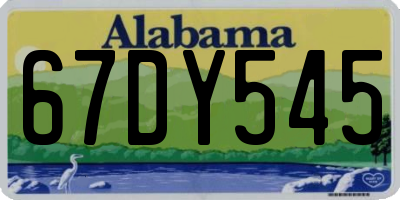 AL license plate 67DY545