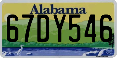 AL license plate 67DY546