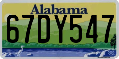 AL license plate 67DY547