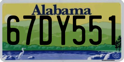 AL license plate 67DY551